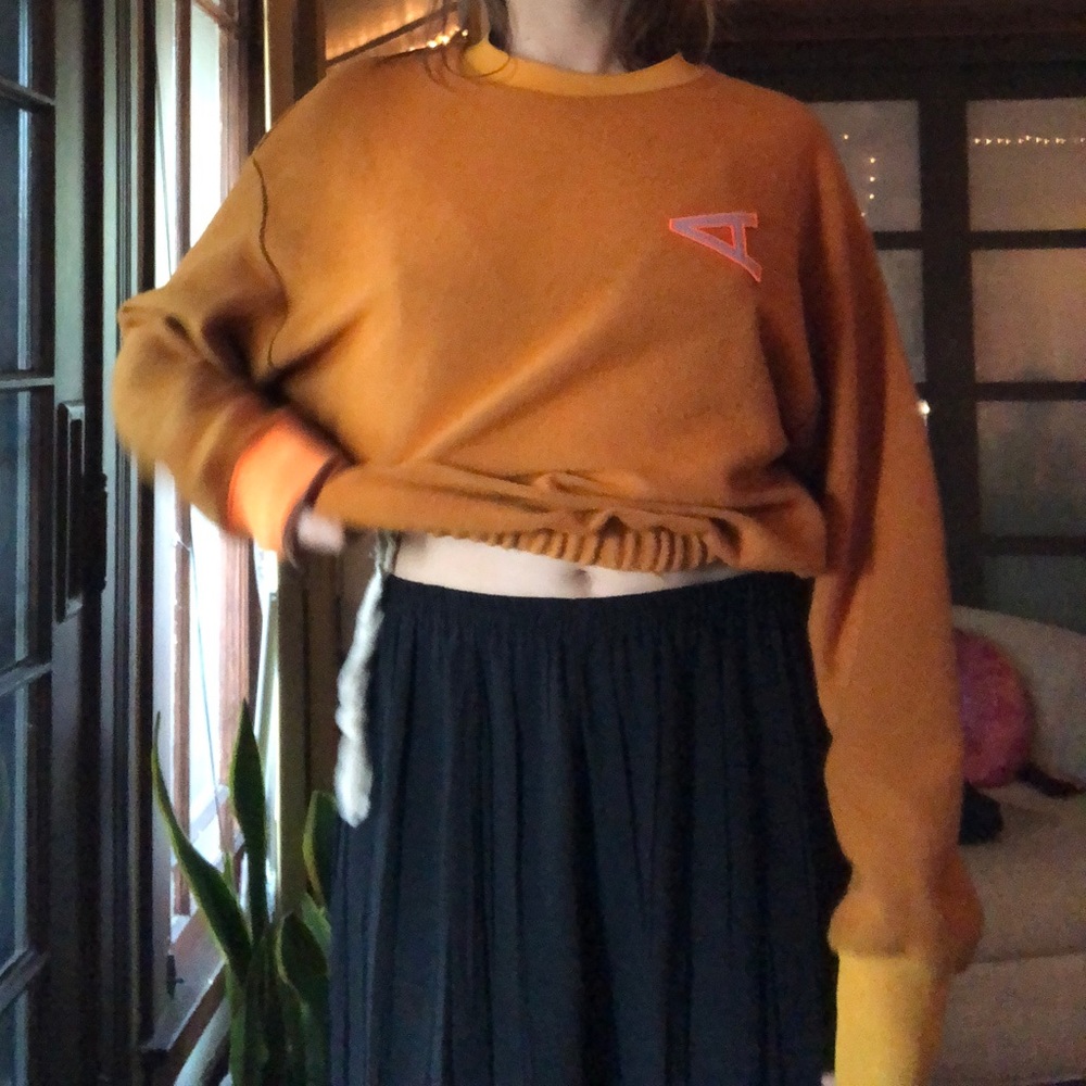 ACNE STUDIOS SS19 orange knit sweatshirt